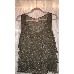 Mossimo floral ruffle top